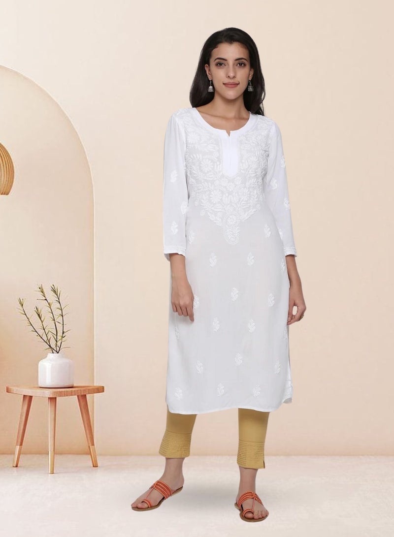الايا كورتا رايون شيكانكاري مطرزة يدويًا للنساء-AL3451  - Image 1