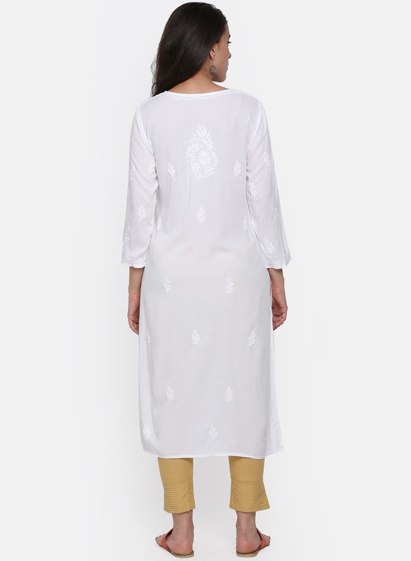 الايا كورتا رايون شيكانكاري مطرزة يدويًا للنساء-AL3451  - Image 2
