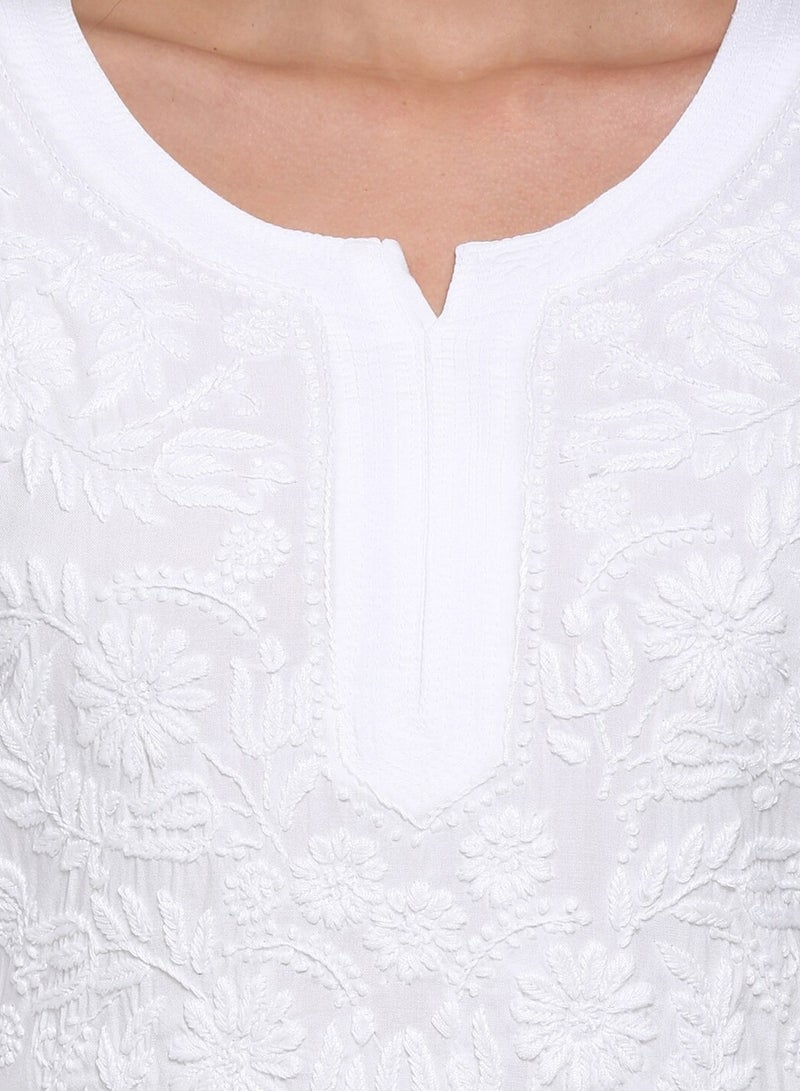 الايا كورتا رايون شيكانكاري مطرزة يدويًا للنساء-AL3451  - Image 5