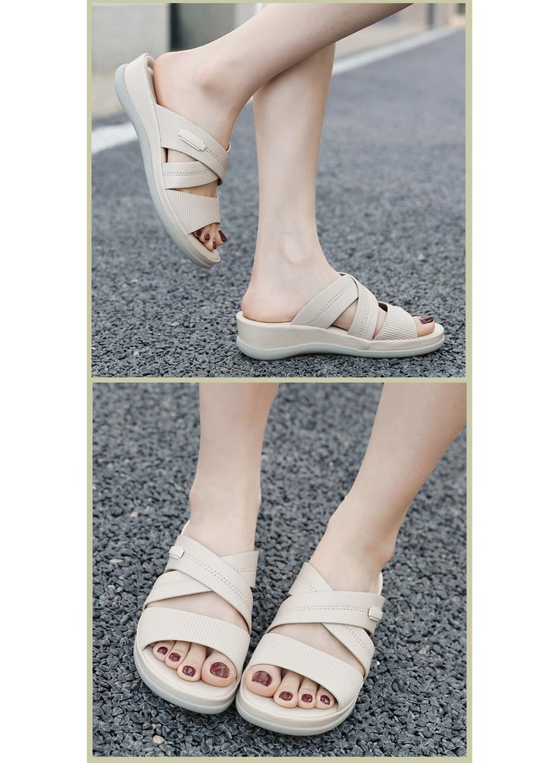 NIBEMINENT Summer   Sandals Fashionable And Atmospheric  Large-Sized Thick-Soled Slippers Beach Shoes Comfortable - Image 3