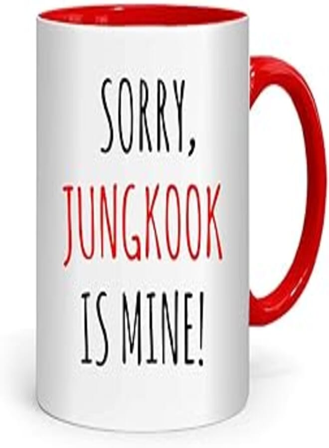FMstyles Sorry, Jungkook is mine BTS Red Inner Color Mug - FMS289