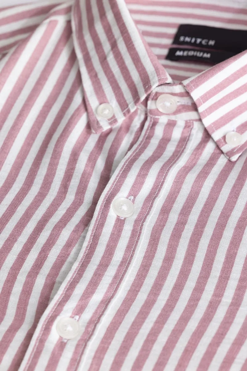 SNITCH Stripehaven Mauve Stripe Shirt
