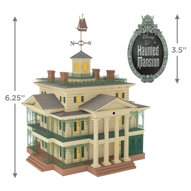 Hallmark Keepsake Christmas Tree Topper 2025, Disney The Haunted Mansion Collection Disneyland Manor with Light and Sound, Gifts for Disney Fans - Image 3