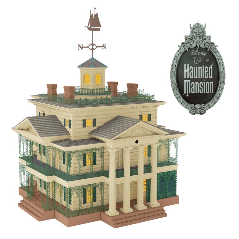 Hallmark Keepsake Christmas Tree Topper 2025, Disney The Haunted Mansion Collection Disneyland Manor with Light and Sound, Gifts for Disney Fans - Image 1