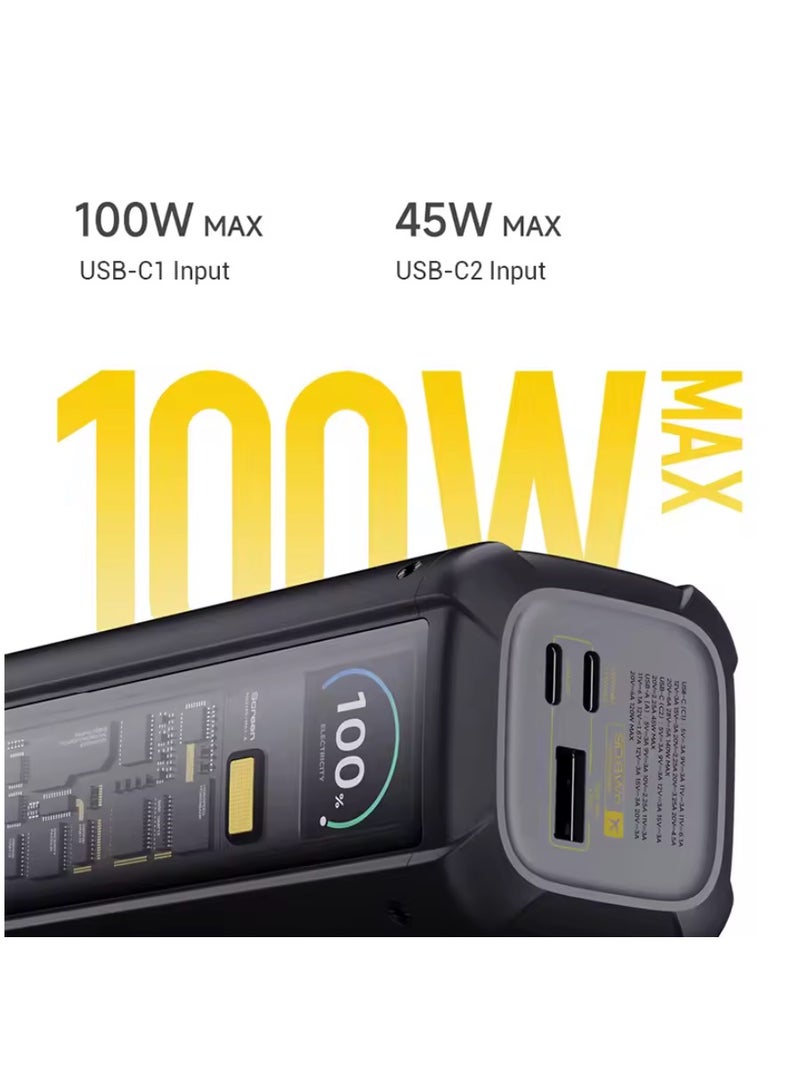 Xiaomi 25000 mAh Power Bank 25000 P03MI 212W MAX 3-Port Output TFT Screen 140W USB C for Macbook Pro 16 iPhone 15 Xiaomi 14 Pro Black - Image 4
