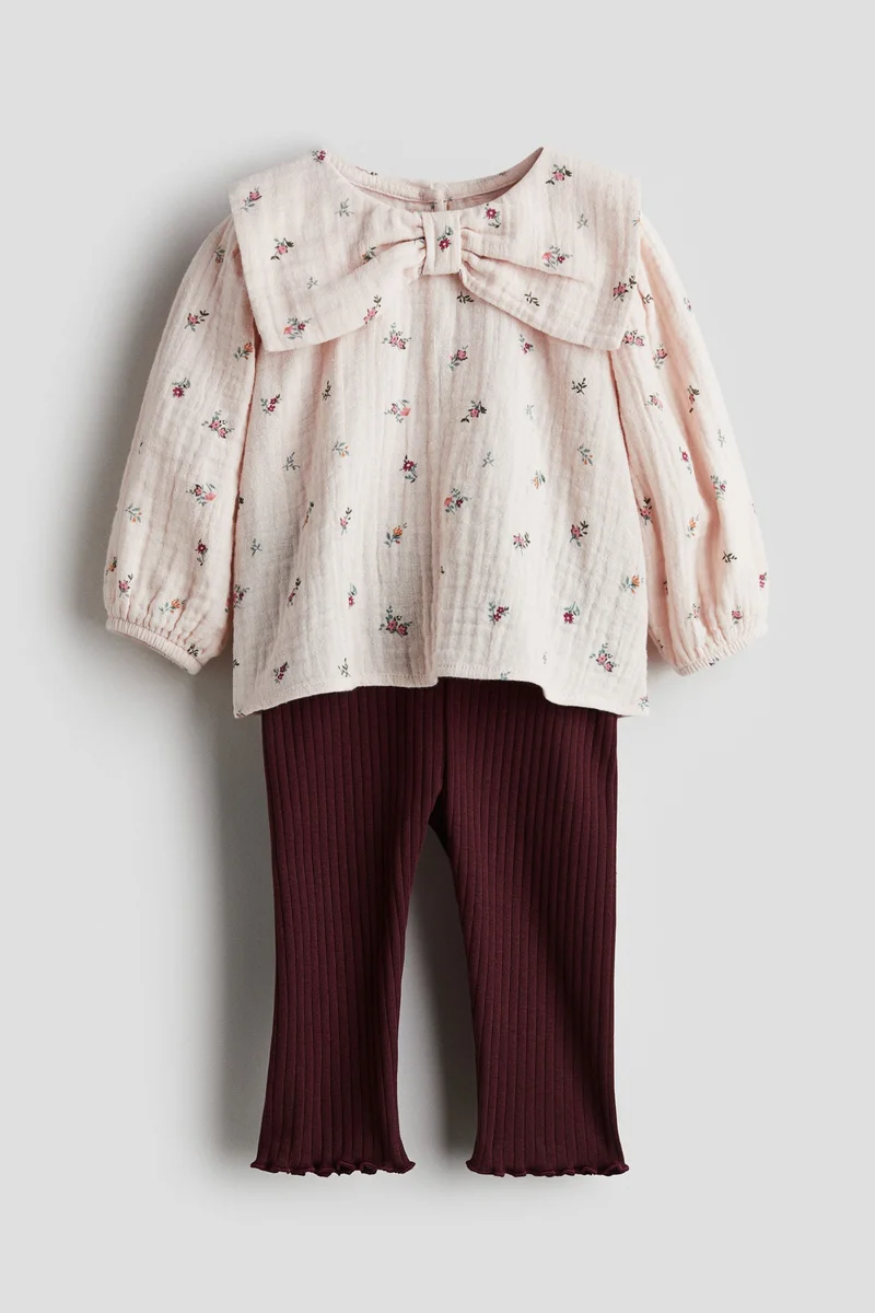 H&M 2-piece blouse and leggings set