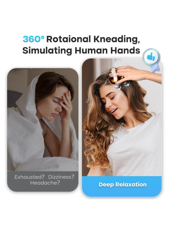 arboleaf Electric Scalp Massager Head Massager Scalp Stress Relax, 5 in 1 Kneading 128 Massage Nodes  - Image 2