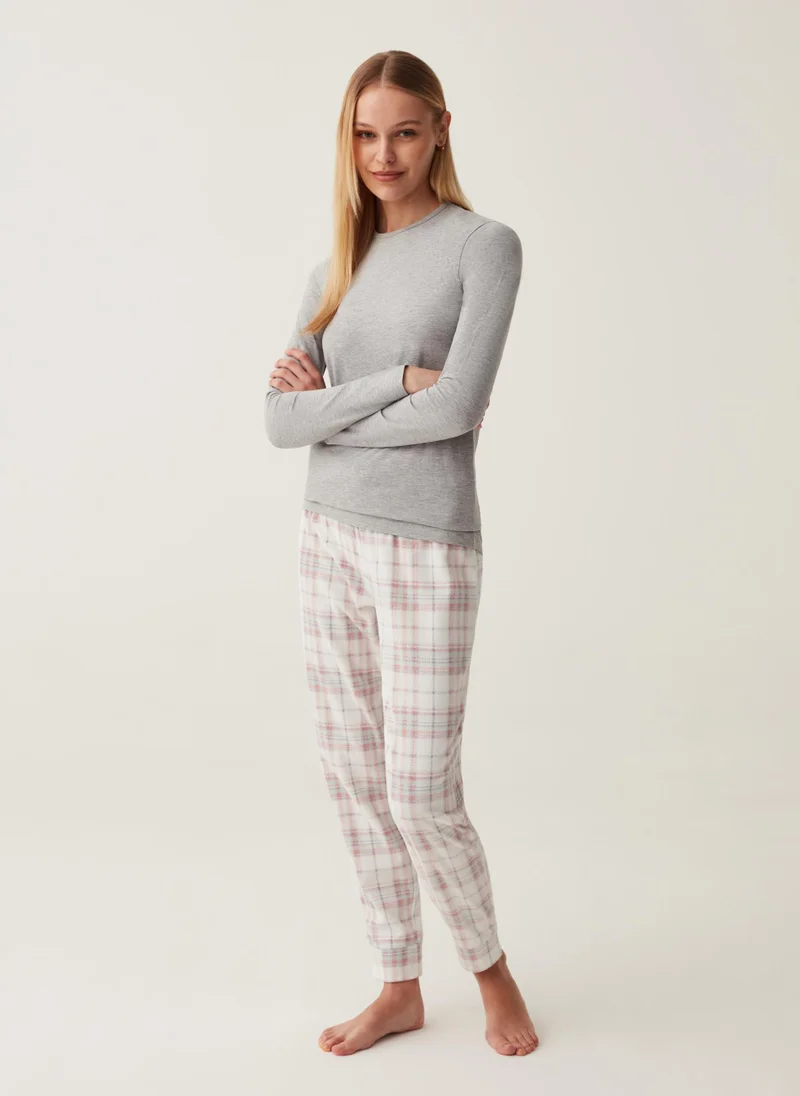Ovs Long check pyjama trousers
