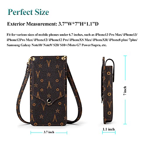 Peacocktion Crossbody Bags for Women Travel Vegan Leather Small Cell Phone Purse Mini Cross Body Bag with Card Slot, Trendy Card Holder - Image 3