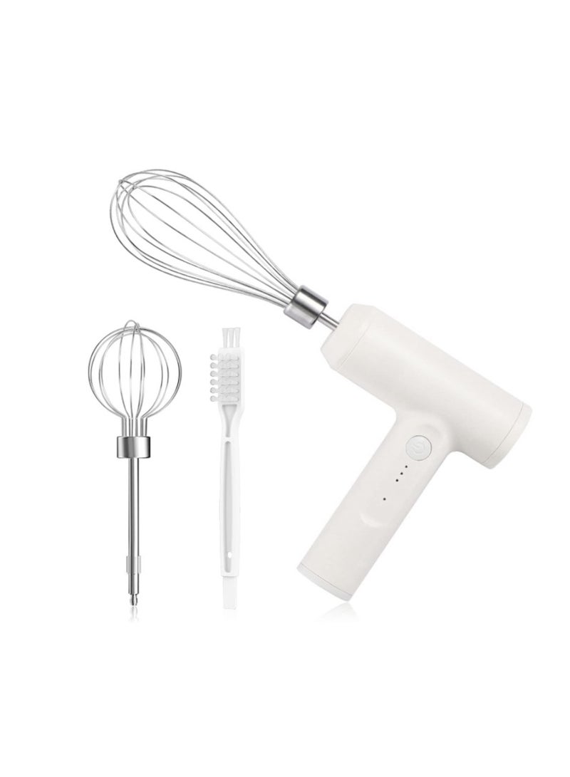 Syarme Milk Frother Hand Mixer Electric,Built-In High-Capacity Battery Rechargeable Frother with 2 Stainless Whisks,3-Speed Adjustable Coffee Stirrers,Suitable for Coffee,Milk,Eggs,Cakes,Chocolates,Etc - Image 1