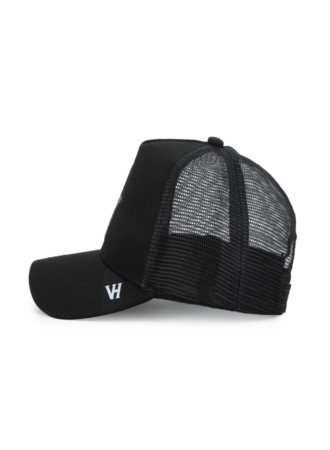 VINTAGE HAVANA Trucker Hats Women | Mesh Adjustable Snapback Hat | Men & Women Cute Trendy Fashion Baseball Cap One Size Black/Black - Image 5