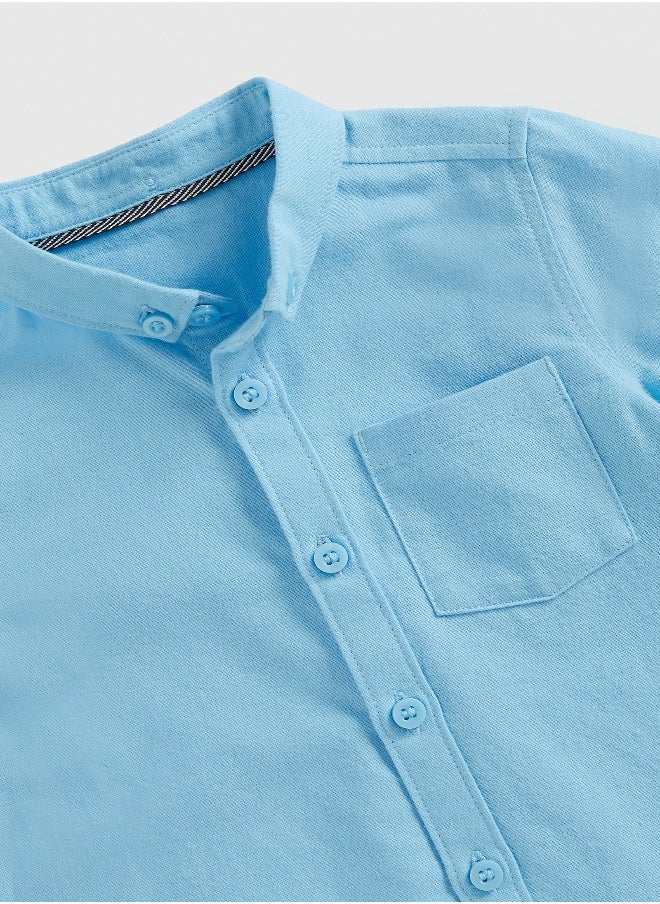 mothercare - Blue and White Oxford Shirts - 2 Pack - Image 1