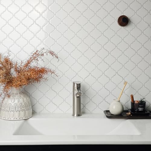 WalDecoo Arabesque Peel and Stick Backsplash for Kitchen Thicker Design 3D Self Adhesive Wall Tile 12x12 Peel and Stick Wall Tiles 10Sheet Stick on Tiles for Kitchen and Bathroom White - Image 3