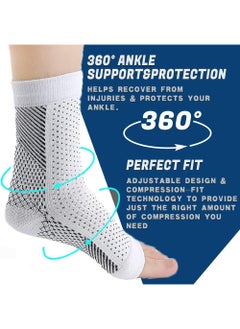 Sweet seven Compression Foot Sleeve Support Socks - 6 Pairs, Anti-Fatigue, Pain Relief for Men & Women Ankle Brace, Neuropathy, Tendonitis Relief - Foot Compression Sleeves Combo Pack(S/M)  - Image 4