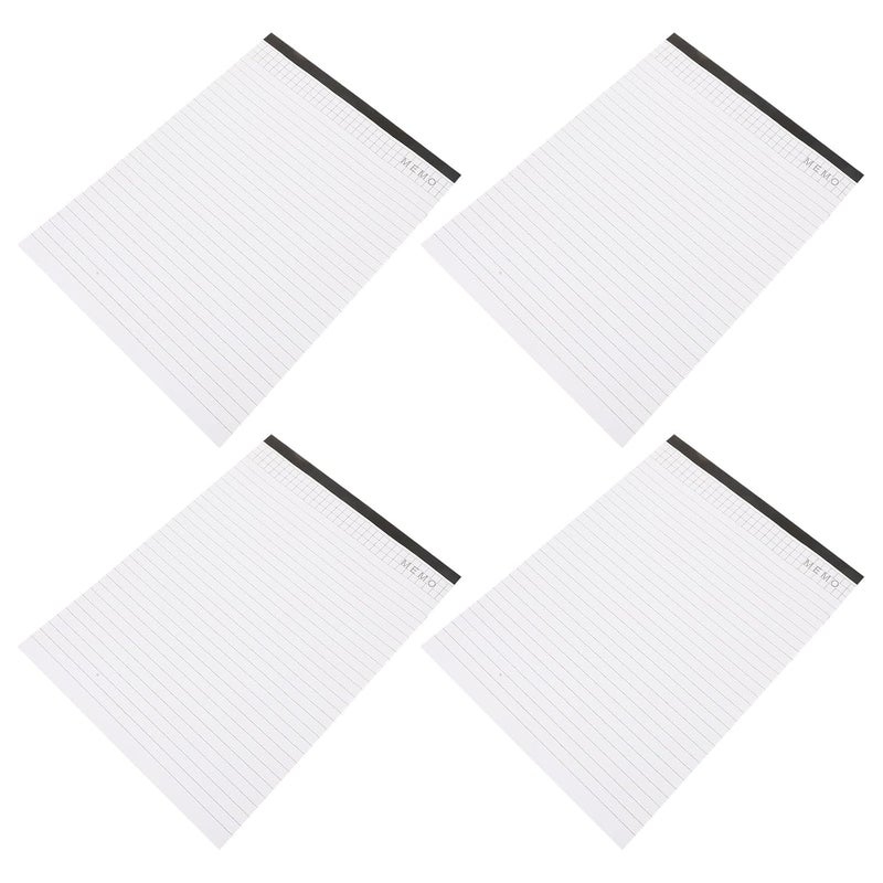 BCOATH 4pcs A4 Multipurpose Memo Notepads 25 Sheets Each Tearable Writing Pads for Meeting Notes Agenda Planning Notebooks for Office and School Use - Image 1