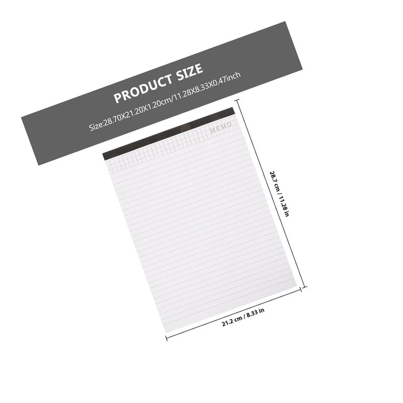 BCOATH 4pcs A4 Multipurpose Memo Notepads 25 Sheets Each Tearable Writing Pads for Meeting Notes Agenda Planning Notebooks for Office and School Use - Image 2