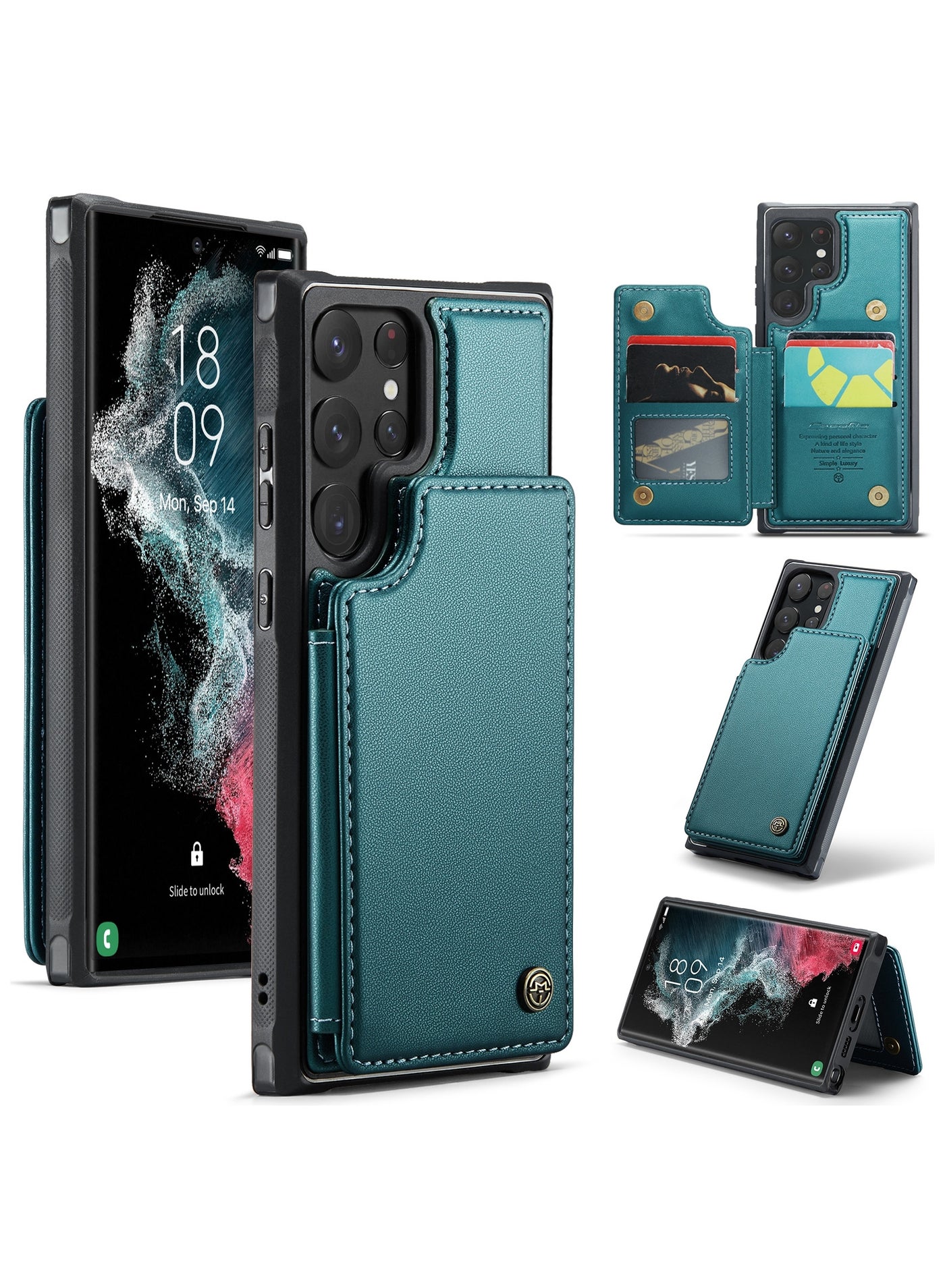 كيس مي Caseme Galaxy S22 Ultra Wallet Case puleather