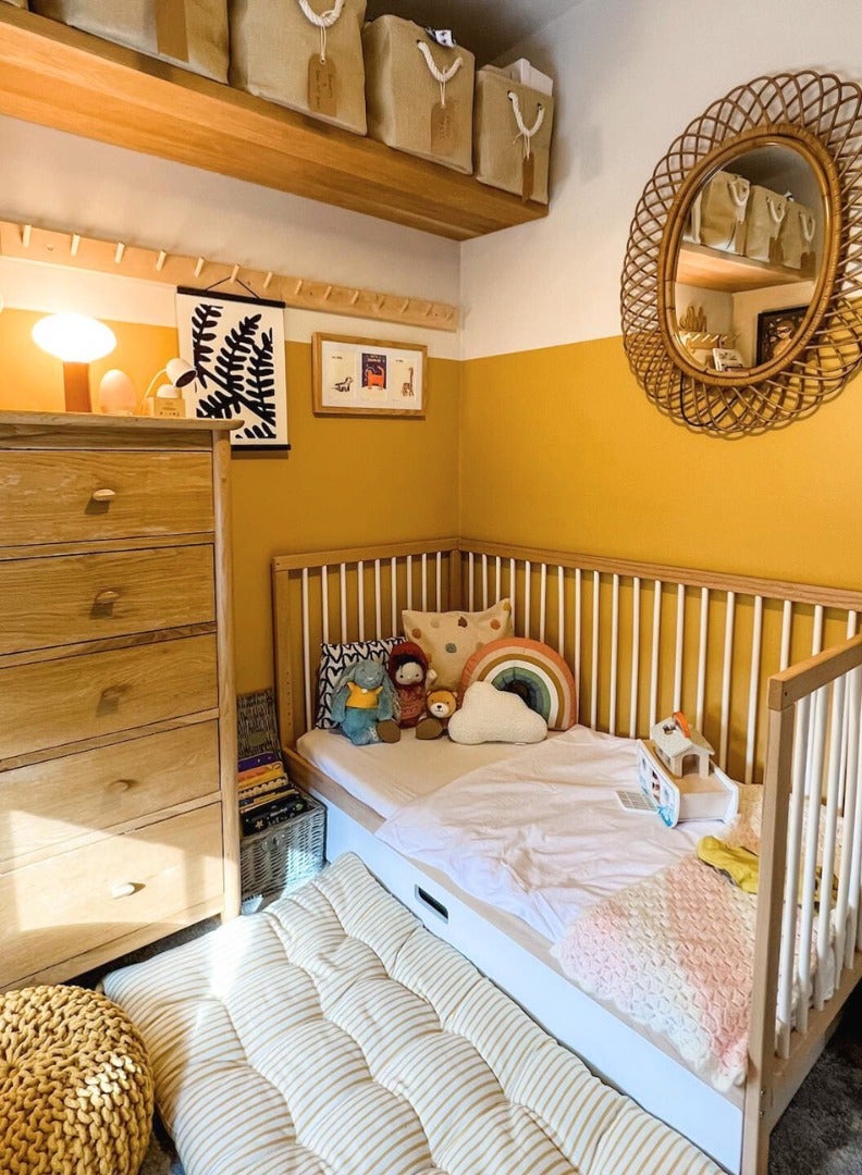 Mokee سرير مودي القابل للتحويل 2 في 1 - خشب البتولا الأبيض (140x70) - Image 4