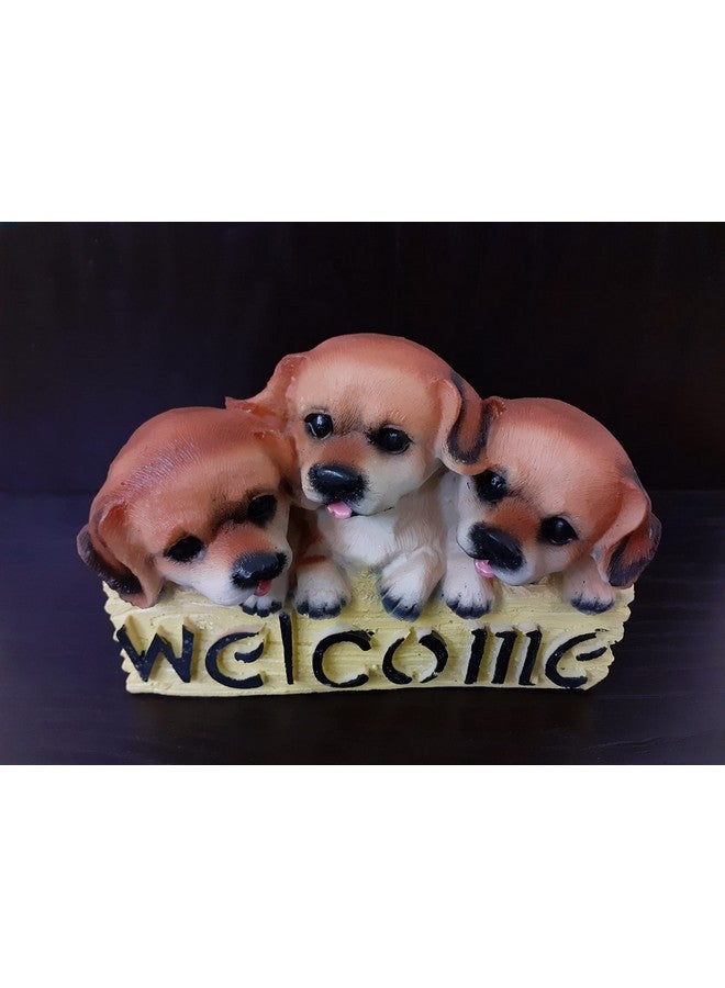 AFTERSTITCH Welcome Dog Showpiece Statue Animal Figurine for Home Decoration Living Room Garden - Image 5
