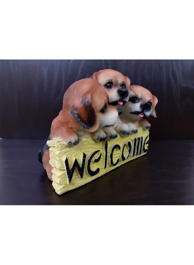 AFTERSTITCH Welcome Dog Showpiece Statue Animal Figurine for Home Decoration Living Room Garden - Image 4