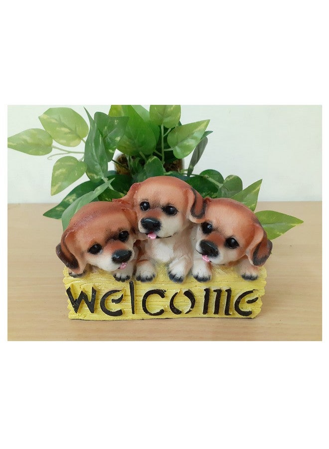 AFTERSTITCH Welcome Dog Showpiece Statue Animal Figurine for Home Decoration Living Room Garden - Image 3