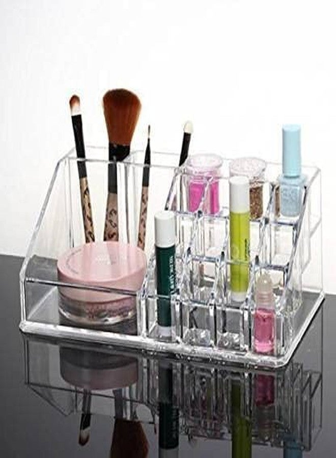 HAPYSA Organizer 16 Compartment Cosmetic Makeup Storage Holder Trays for Bathroom Counter, Holder for Lipsticks, Brushes, Beauty Supplies ((22.2 x 12.7 x 8) Pack of 1 - Image 3