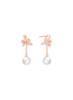 AWNL Women' Earrings with White Pearl Stering Silver Lily Flower Eardrops Gift for Women Wife Girlfriend  - Image 2