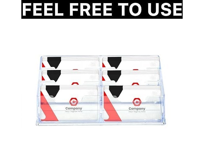SNDIA Acrylic Business Card Holder Visiting Card Stand Organizer Clear Card Holder Display Stand for Office (Transparent) (6 Tier), 5.8 X 5.8 X 11.5 cm - Image 5