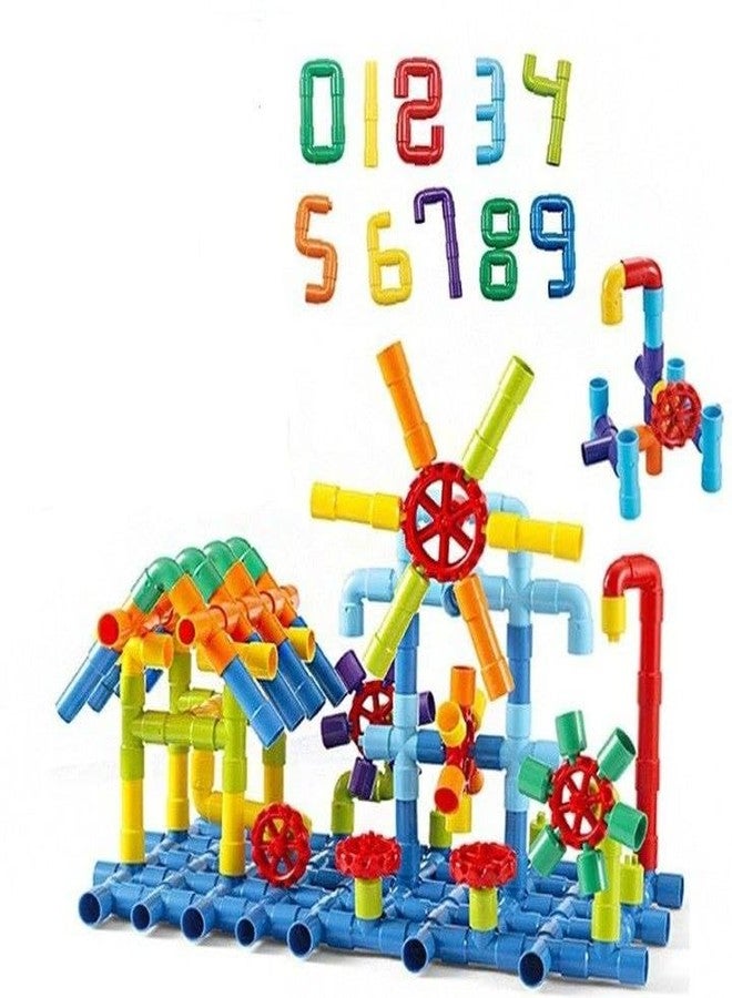 GoldiMec 150+ pcs Colorful Pipe Puzzle Building Blocks for Kids | Pipe Puzzle Building with Different Shape (Multi Colored) - Image 3