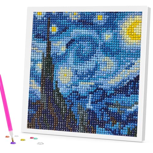 PATPAT DIY Diamond Painting Art Kit for Kids 7 inches Cute Melody Diamond Painting with Wooden Frame DIY Diamond Painting Desk Decoration Art Craft Gift for Kids - Image 1