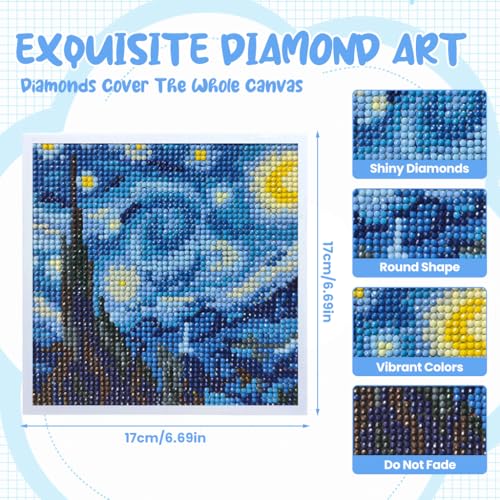 PATPAT DIY Diamond Painting Art Kit for Kids 7 inches Cute Melody Diamond Painting with Wooden Frame DIY Diamond Painting Desk Decoration Art Craft Gift for Kids - Image 2