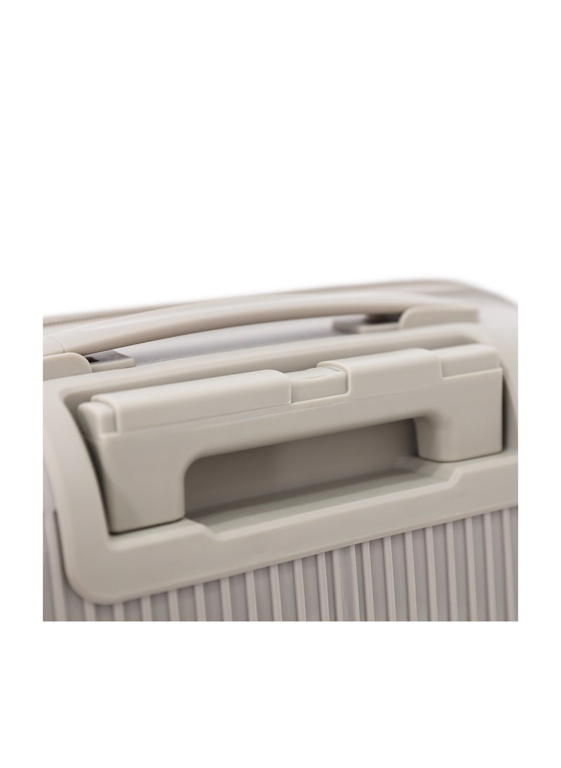 GIORDANO - Durable PP Hard Shell Luggage Trolley Bag 3 Pieces Set,Beige (S-20,M-24,L-28 Inch) - Image 1