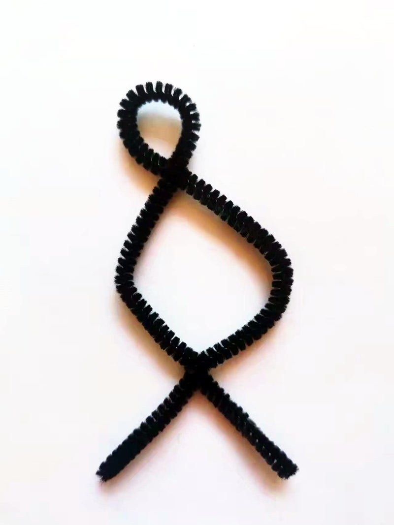 GOTOONE Black Pipe Cleaners 200 Pieces Chenille Stems for DIY Art Decorations Creative Craft (6 mm x 12 Inch) - Image 5
