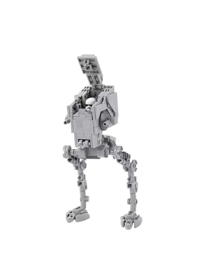Children's Creative DIY Educational Toys Handmade Building Blocks Small Particle (Light Walking Machine + Minifigure)  - Image 1