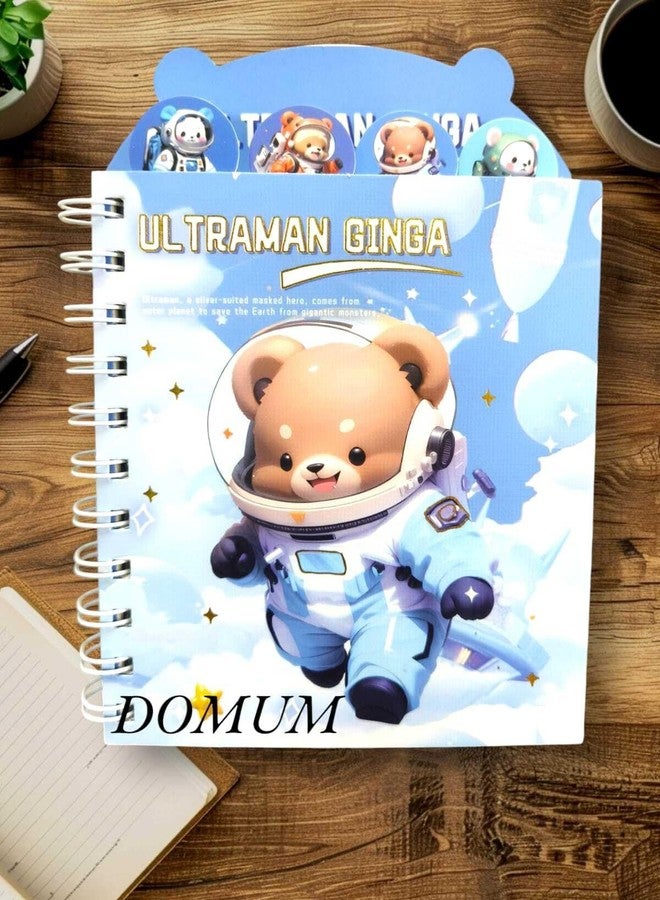 DOMUM Ultraman Ginga Slam Book for Kids, Featuring Cute Alien Theme Characters/Note Book/Dairy For Kids/Page 80 /Size 18cmX12cm- Pack Of 1 (C) - Image 1