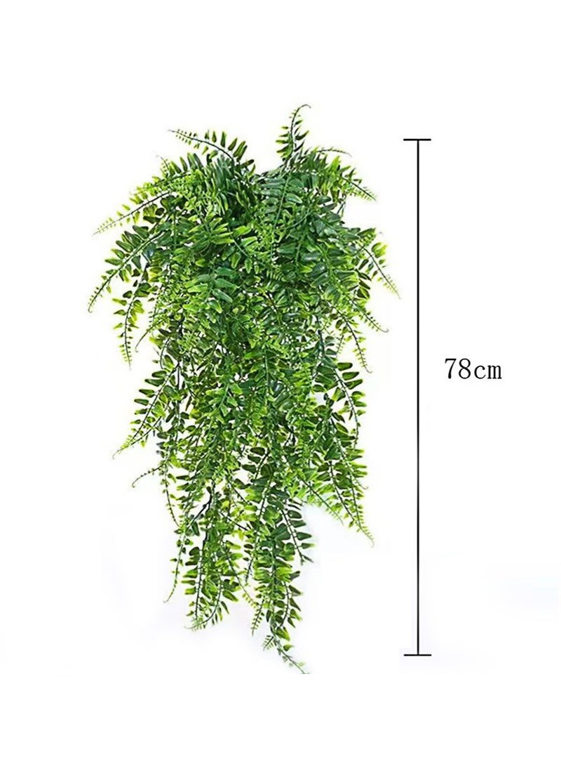 Arabest 78cm Artificial Fern Persian Grass Rattan Simulation Greenery Persian Wall Hanging Vine Decorative Plant Wall For Home and Office Indoor and Outdoor Garden Bookshelf - Image 3