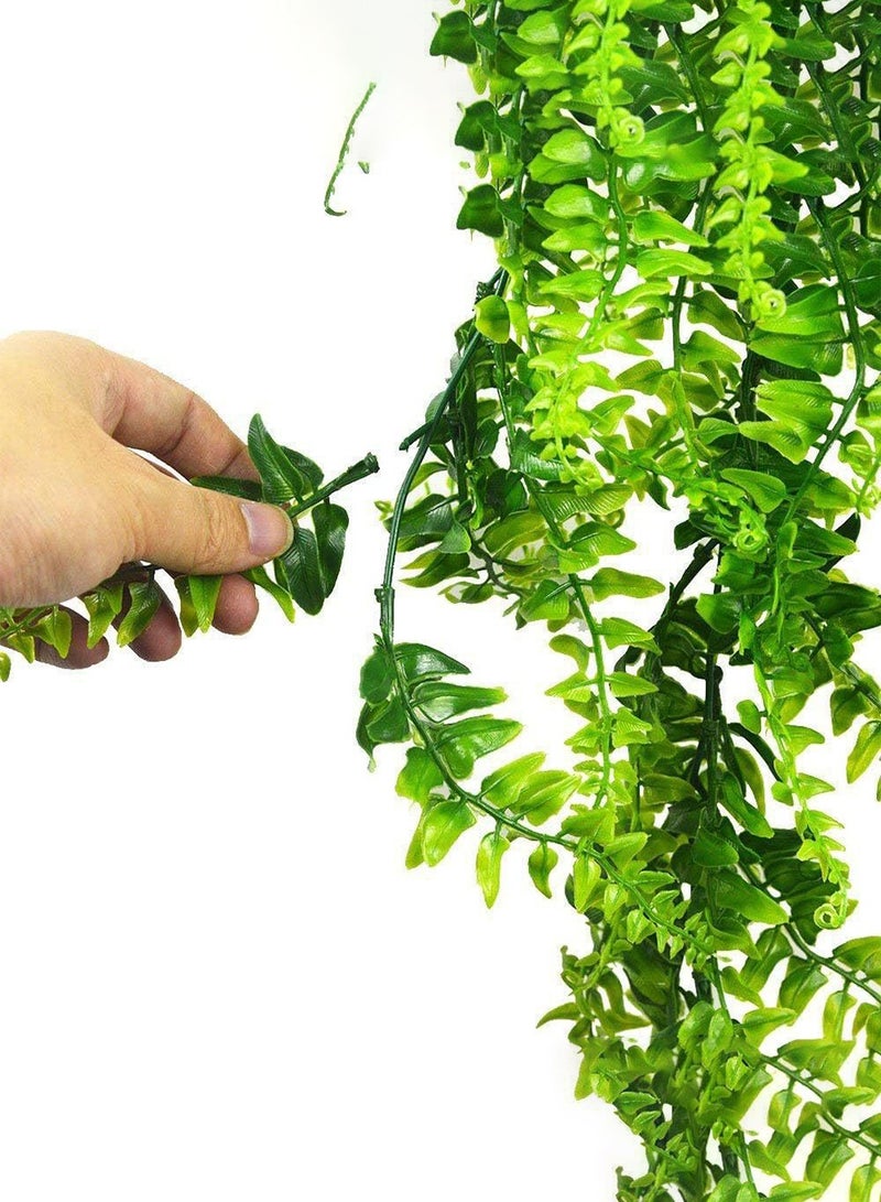 Arabest 78cm Artificial Fern Persian Grass Rattan Simulation Greenery Persian Wall Hanging Vine Decorative Plant Wall For Home and Office Indoor and Outdoor Garden Bookshelf - Image 4