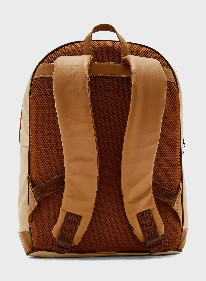 Robert Wood Faux Leather Backpack