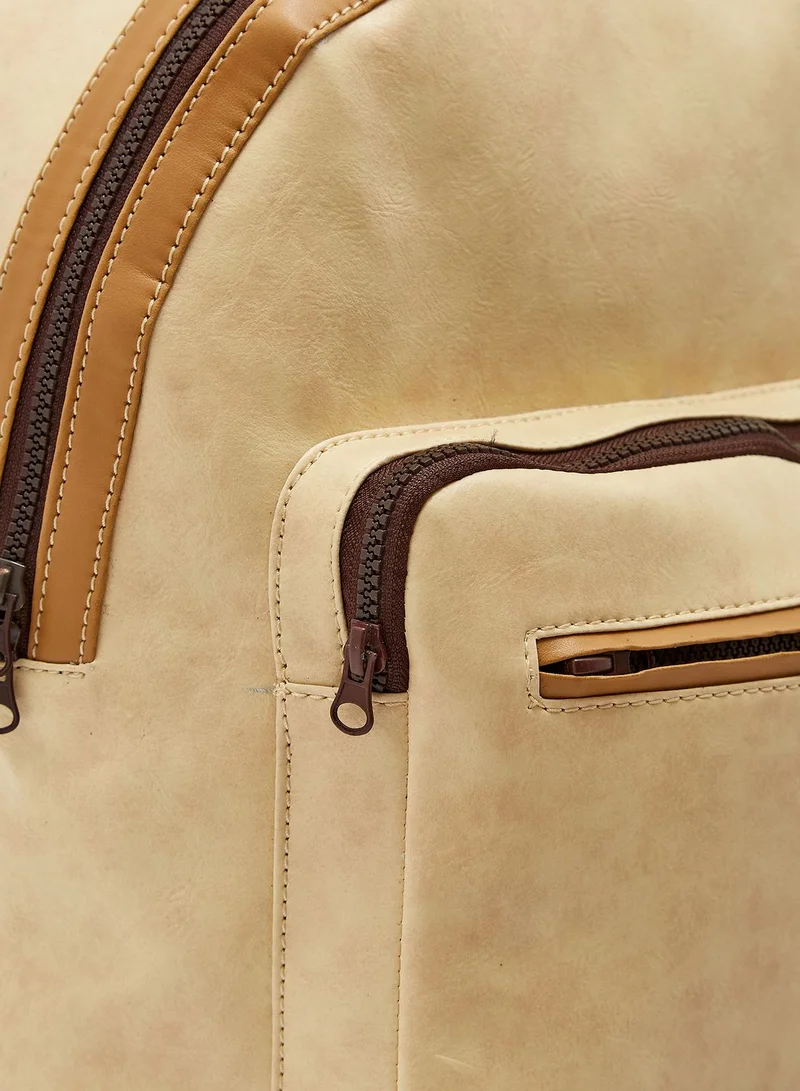 Robert Wood Faux Leather Backpack