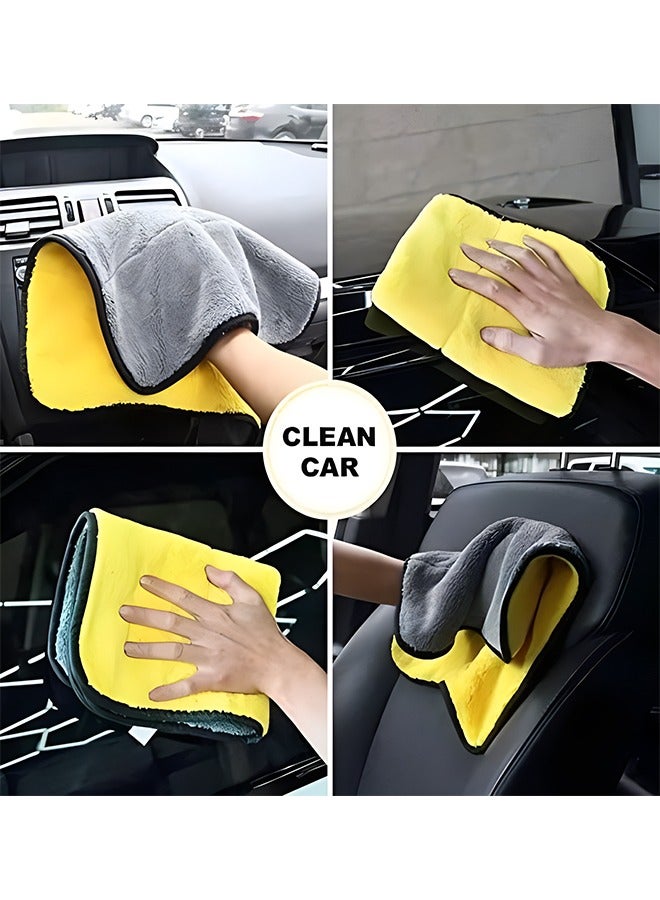 5 Pcs Microfiber Car Drying Towel 30x40cm, Made From High Quality Microfiber Cloth and Ensure Long-Term Use, Can Help Instantly Soak Water and Other Liquids Up Without Leaving Any Stains - Image 2