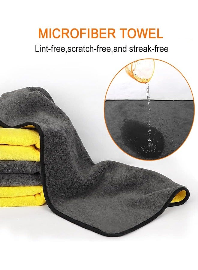 5 Pcs Microfiber Car Drying Towel 30x40cm, Made From High Quality Microfiber Cloth and Ensure Long-Term Use, Can Help Instantly Soak Water and Other Liquids Up Without Leaving Any Stains - Image 4