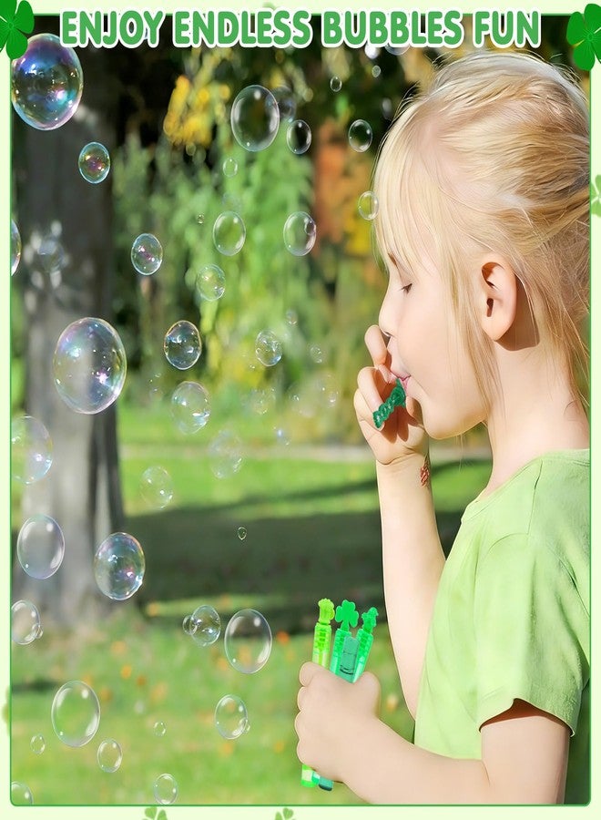 DERAYEE 36 Pcs St Patrick's Day Bubble Wands for Kids, Mini Shamrock Bubbles Party Favor Irish Green Bubble Stick Toys for Boys Girls St Patrick Day Goodie Bag Fillers, Birthday Gift, Classroom Prize - Image 4