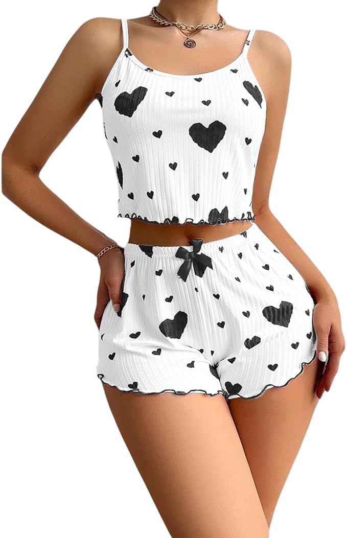 KHALAK Womens Sexy Lingerie Silk Pajamas Cami Shorts Set Lace Nightwear Sleepwear Babydoll (Black, XL) - Image 5