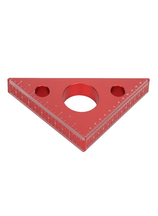 Hyuduo 45 Degree Aluminum Alloy Angle Ruler Inch Metric, Carpentry Squares DIY Woodworking Triangle Ruler Measuring Gauging Tool for Industrial Household - Image 5