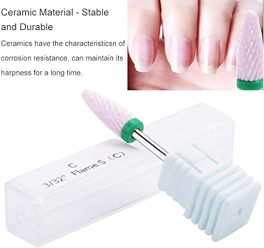 Brrnoo Nail Drill BitCeramic Drill Bits for Removing Nail Polish and GelNail Drill Bit Diamond Cuticle Electric Nail File Carbide Cuticle Remover Bit for Nail Polishing Manicure Tools23ST - Image 2