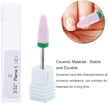 Brrnoo Nail Drill BitCeramic Drill Bits for Removing Nail Polish and GelNail Drill Bit Diamond Cuticle Electric Nail File Carbide Cuticle Remover Bit for Nail Polishing Manicure Tools23ST - Image 3