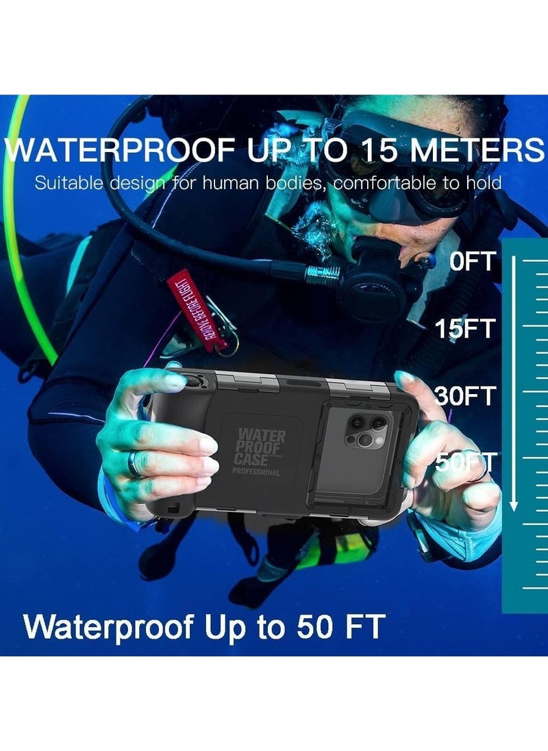 General - IP68 Waterproof Case for IPhone 16/Plus/Pro/Pro Max,Universal Diving Underwater Phone Case,Sealed Underwater Photography Protective Cover Suitable for Swimming & Snorkeling - Image 1