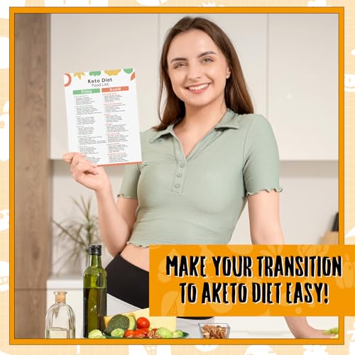 Sinload 12 Pcs Keto Meal Plan Chart Poster Ketogenic Diet Food List Keto Grocery List Nutrition Guide Poster for Wall - Image 4
