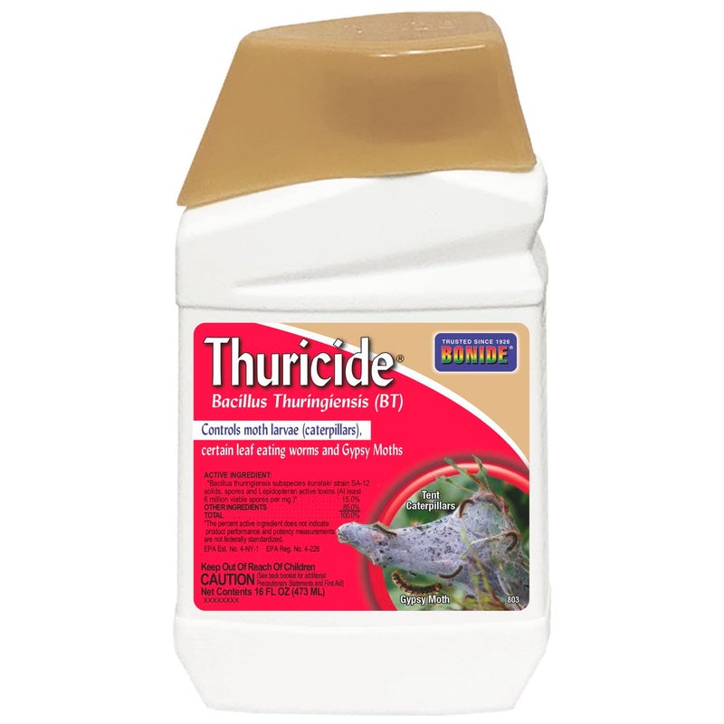 Bonide Thuricide BT Concentrate, 16 oz Ready-to-Mix Solution for Caterpillar, Worm and Moth Control in Home Garden - Image 1
