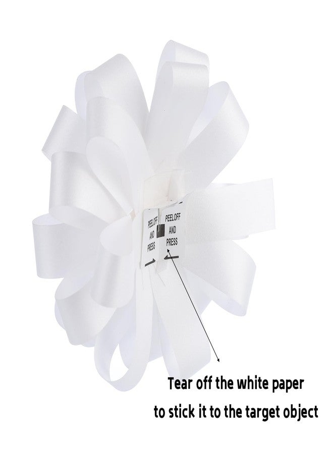 FORBINBO 16 Pcs Gift Bows Assortment - 4 Size Gift Bowsand 2 Crimped Curling Ribbons, Perfect for Christmas, Holiday，Birthdays, Weddings, Baby/Bridal Showers, Party (White - Image 3